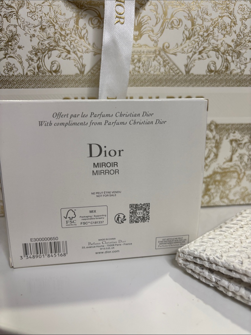 Dior White Woven mirror with CD chain - Picture 6 of 6
